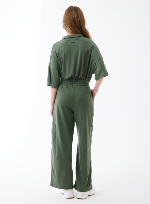 Green Organic Cotton Pants - MAJESTIC FILATURES