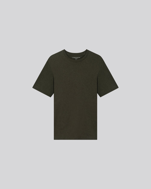 T-shirt Vert Col Rond Manches Courtes en Coton organique - MAJESTIC FILATURES