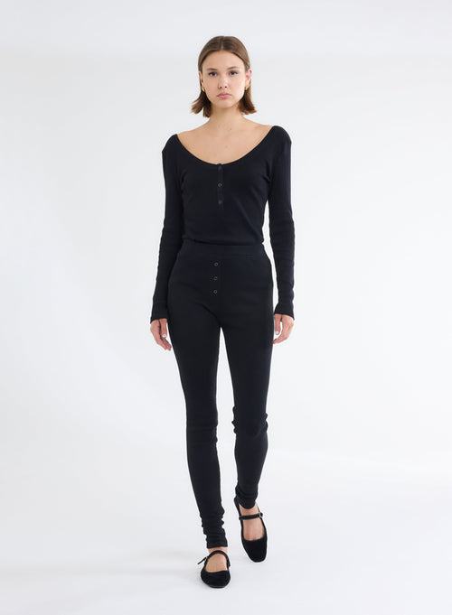 Pantalon Noir en 100% Coton organique - MAJESTIC FILATURES