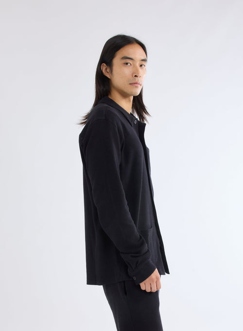 Black Long Sleeve Shirt - MAJESTIC FILATURES