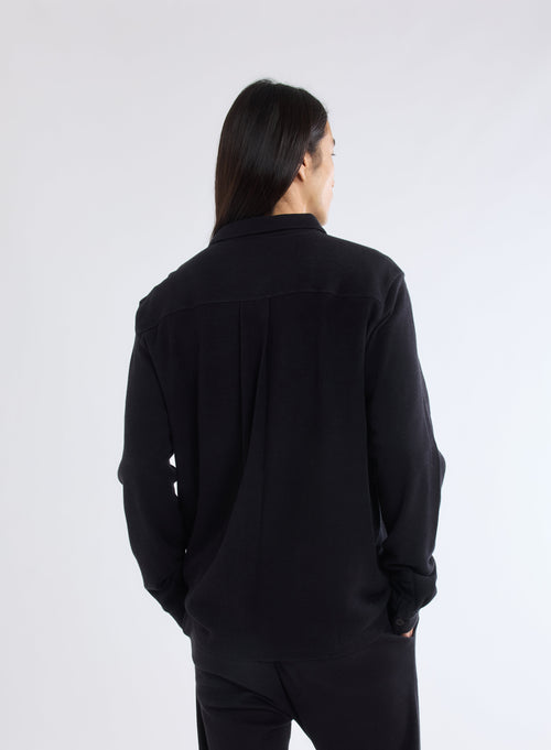 Black Long Sleeve Shirt - MAJESTIC FILATURES