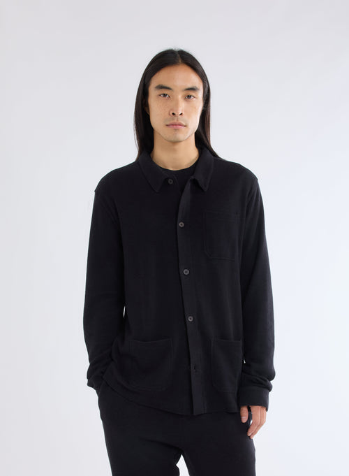 Black Long Sleeve Shirt - MAJESTIC FILATURES