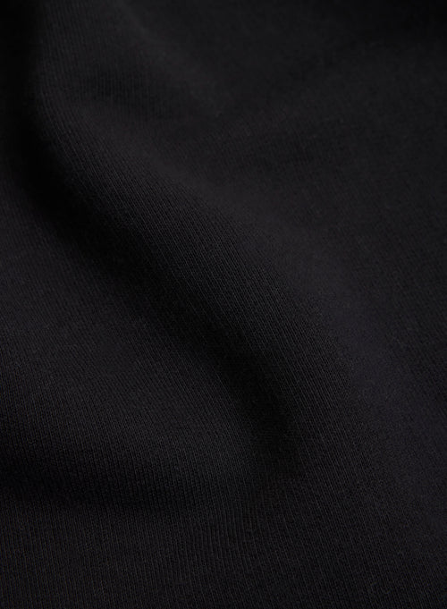 Black Long Sleeve Round Neck Organic Cotton Vest - MAJESTIC FILATURES