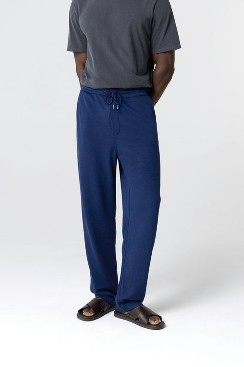 Pantalon Bleu en Lyocel, Tencel / Coton Organique - MAJESTIC FILATURES
