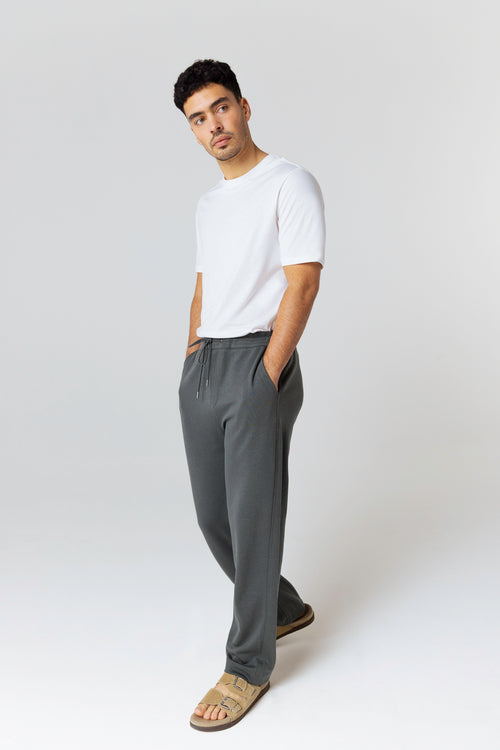 Pantalon Gris foncé en Lyocel, Tencel / Coton organique - MAJESTIC FILATURES