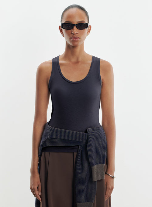 Camiseta de tirantes de viscosa y cachemira - MAJESTIC FILATURES