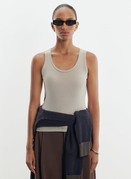 Camiseta de tirantes de viscosa y cachemira - MAJESTIC FILATURES