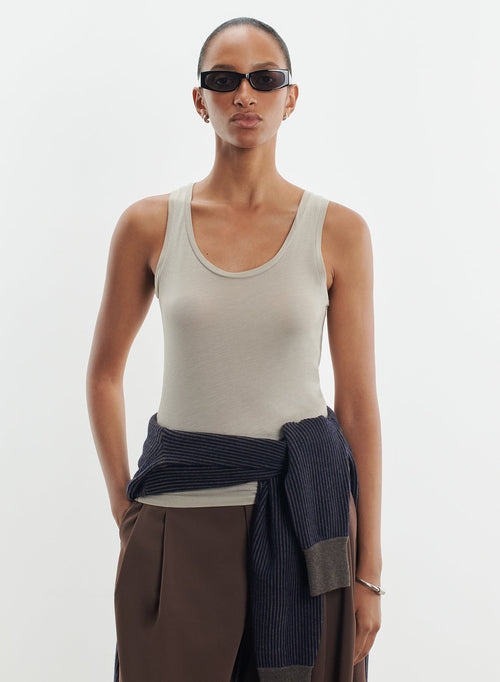 Camiseta de tirantes de viscosa y cachemira - MAJESTIC FILATURES