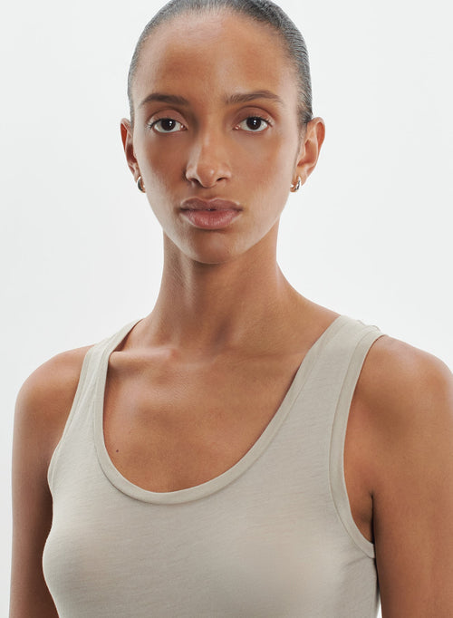 Camiseta de tirantes de viscosa y cachemira - MAJESTIC FILATURES