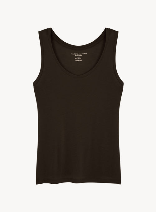 Camiseta de tirantes de viscosa y cachemira - MAJESTIC FILATURES