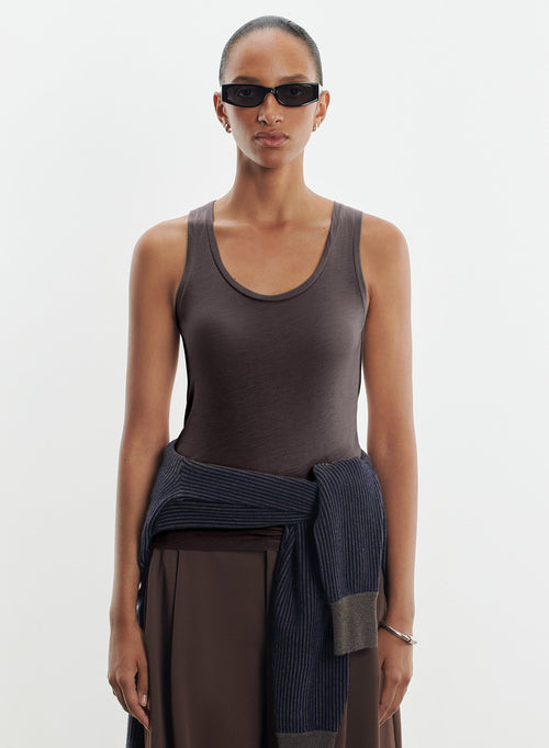 Camiseta de tirantes de viscosa y cachemira - MAJESTIC FILATURES