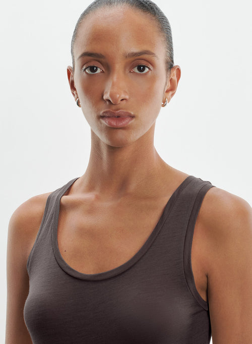 Camiseta de tirantes de viscosa y cachemira - MAJESTIC FILATURES