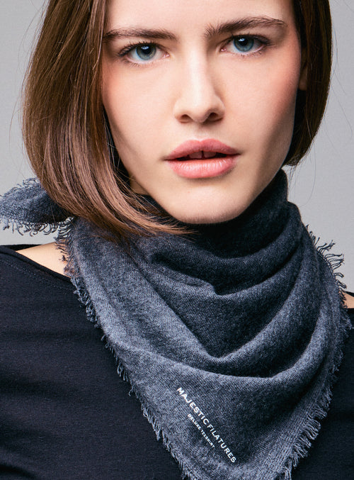 Pañuelo gris de cachemira - MAJESTIC FILATURES