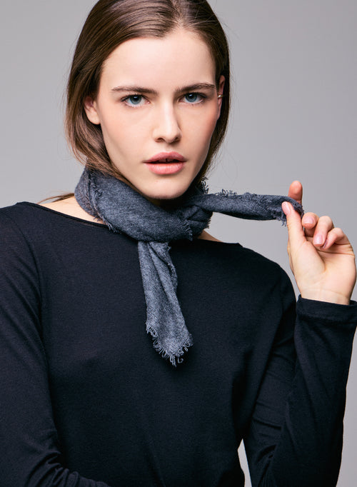 Pañuelo gris de cachemira - MAJESTIC FILATURES