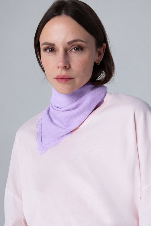 Pañuelo violeta claro de cachemira - MAJESTIC FILATURES