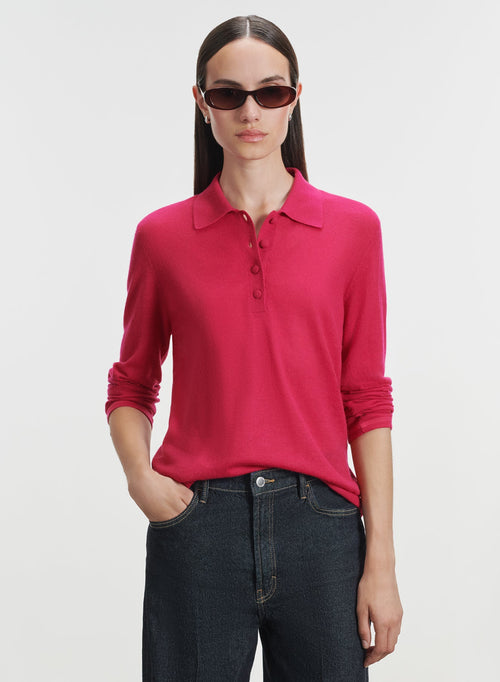 Cashmere polo shirt - MAJESTIC FILATURES