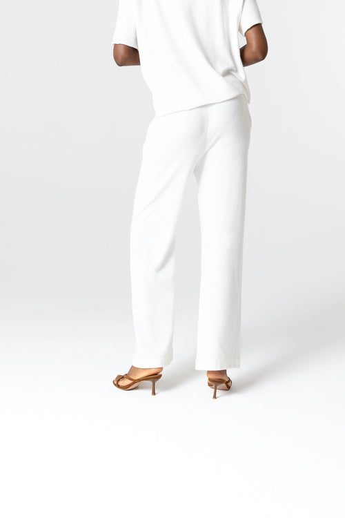 Pantalón blanco de algodón orgánico/poliamida - MAJESTIC FILATURES