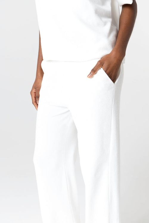 Pantalón blanco de algodón orgánico/poliamida - MAJESTIC FILATURES