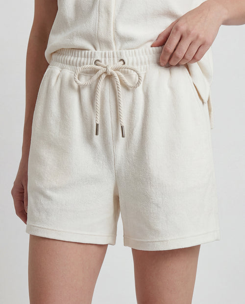Organic Cotton / Polyamide Shorts in Milk - MAJESTIC FILATURES