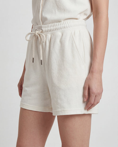 Organic Cotton / Polyamide Shorts in Milk - MAJESTIC FILATURES