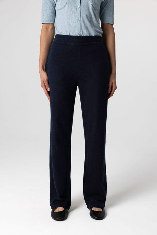 Pantalon Marine en Coton / Lin / Coton organique - MAJESTIC FILATURES