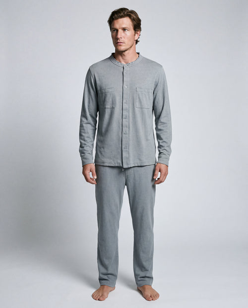 Gray Pants in Cotton / Linen - MAJESTIC FILATURES