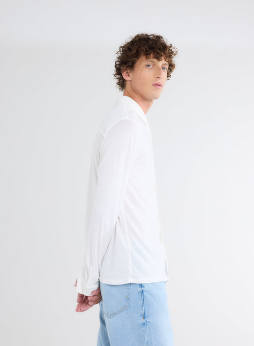 Camisa blanca de manga larga - MAJESTIC FILATURES