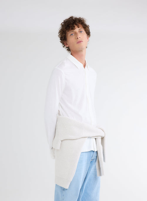 Camisa blanca de manga larga - MAJESTIC FILATURES