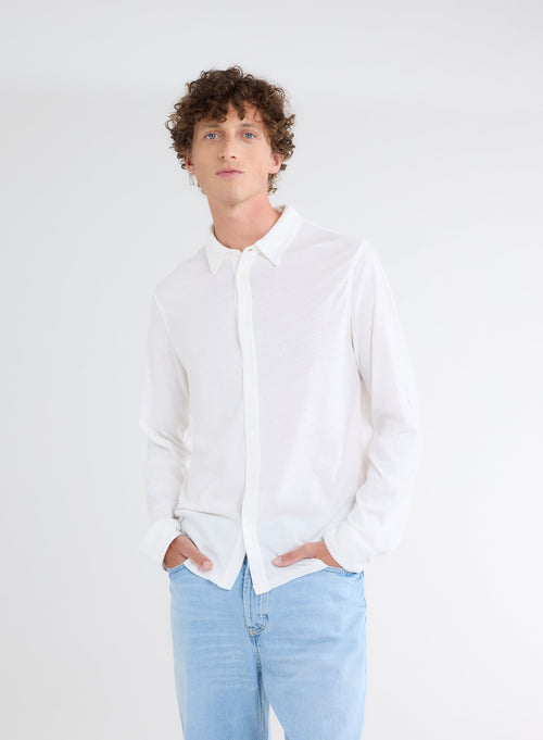 Camisa blanca de manga larga - MAJESTIC FILATURES