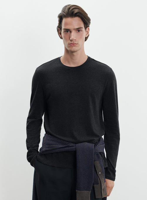 T-shirt en coton et cachemire - MAJESTIC FILATURES