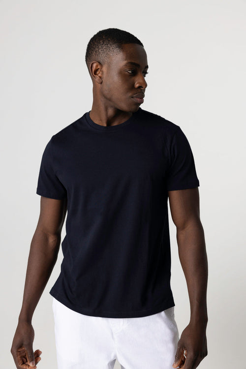 "Camiseta Patrice cuello redondo manga corto de Algodón Silk Touch" - MAJESTIC FILATURES