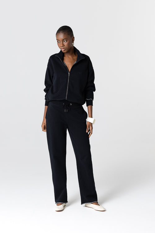 Black Organic Cotton / Cotton Pants - MAJESTIC FILATURES