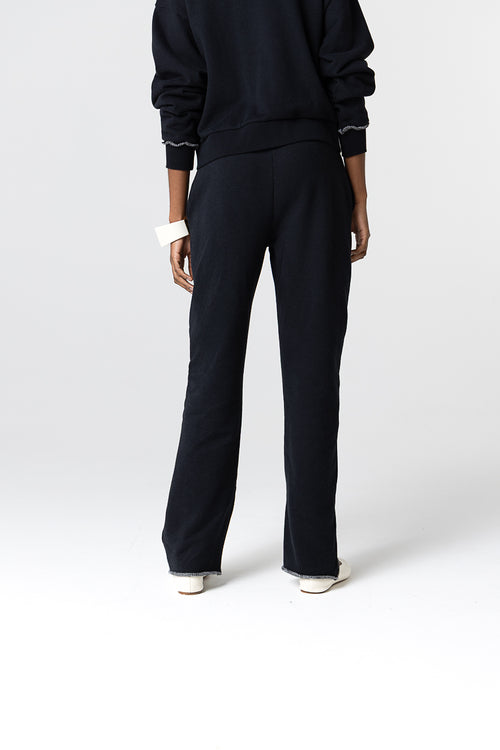 Pantalon Noir en Coton organique / Coton - MAJESTIC FILATURES