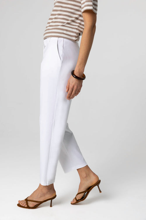 Pantalon Blanc en Coton Supima - MAJESTIC FILATURES