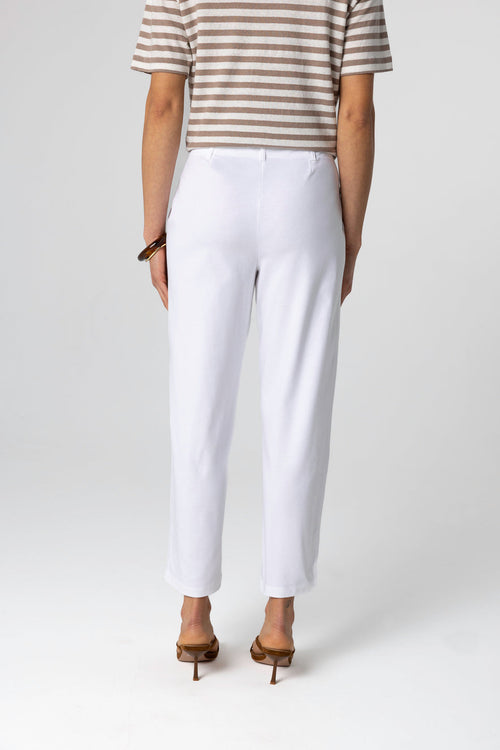 Pantalon Blanc en Coton Supima - MAJESTIC FILATURES