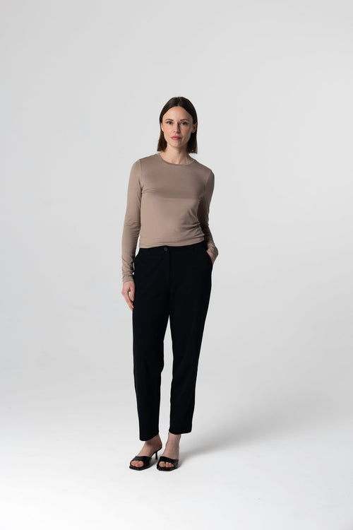 Pantalon Noir en Coton Supima - MAJESTIC FILATURES