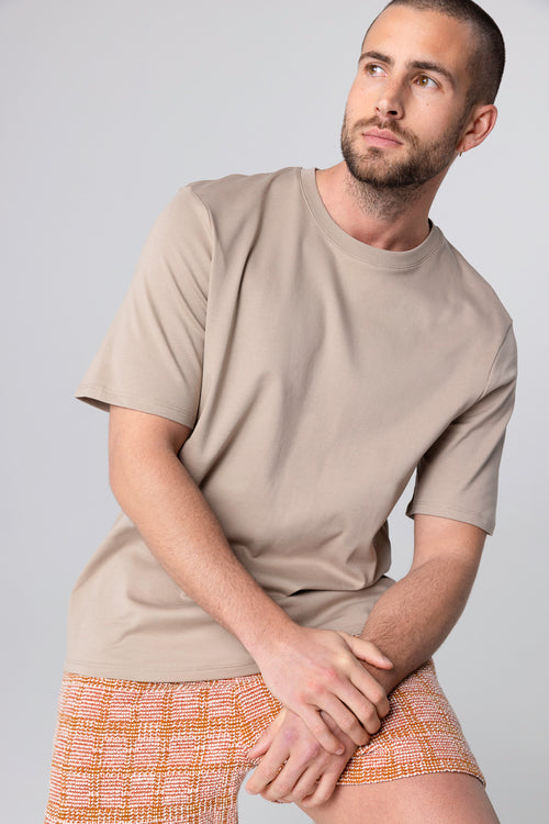 Desert Short-Sleeved Cotton Short-Sleeved T-Shirt - MAJESTIC FILATURES