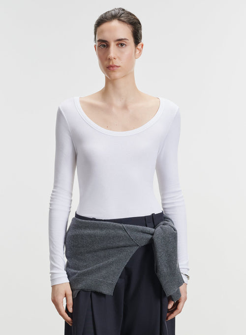 Camiseta de viscosa y elastano - MAJESTIC FILATURES