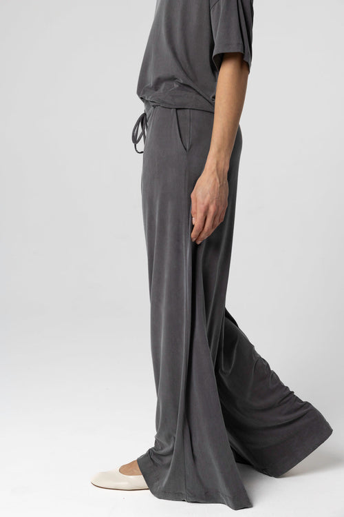 Pantalón gris oscuro de cupro/elastano - MAJESTIC FILATURES
