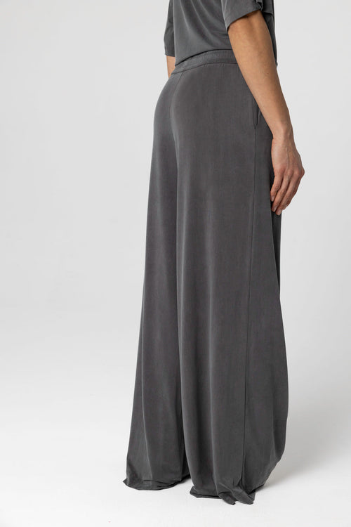 Pantalón gris oscuro de cupro/elastano - MAJESTIC FILATURES