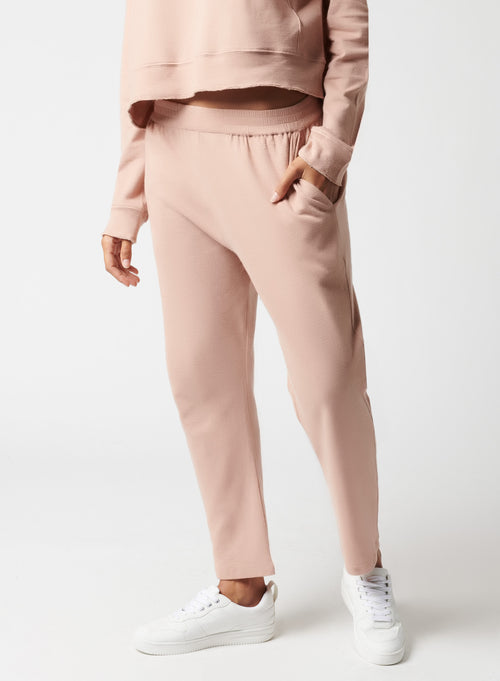 Pantalon Marron / Beige en Coton / Soie / Cachermire - MAJESTIC FILATURES