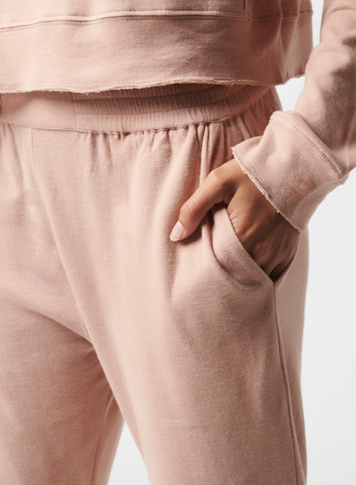 Pantalon Marron / Beige en Coton / Soie / Cachermire - MAJESTIC FILATURES