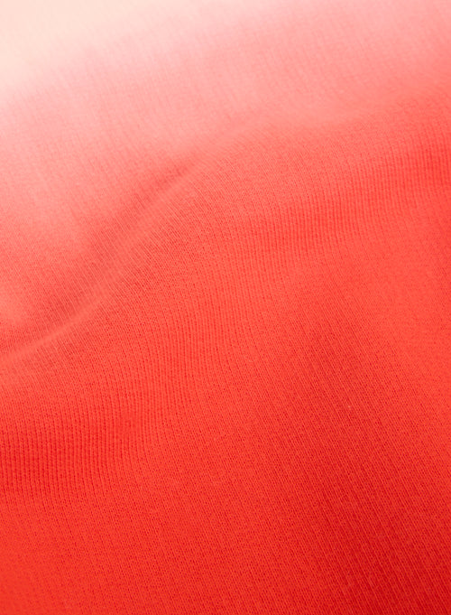 Sudadera roja de cuello redondo y manga larga en algodón orgánico - MAJESTIC FILATURES