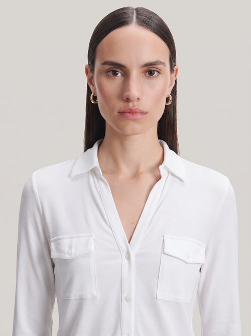 Viscose and elastane shirt - MAJESTIC FILATURES
