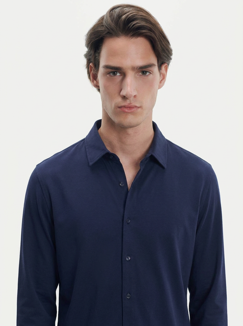 Organic cotton and elastane shirt - MAJESTIC FILATURES