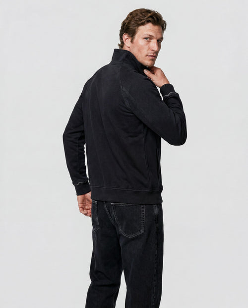 Veste Noir Col Veste Manches Longues en Coton organique / Coton - MAJESTIC FILATURES