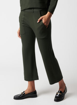 Green viscose/elastane trousers - MAJESTIC FILATURES
