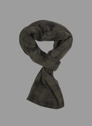 Green Cotton/Cashmere Scarf - MAJESTIC FILATURES