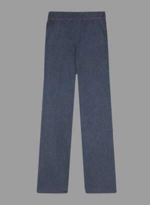 Blue / Grey Cotton / Cashmere / Cotton Pants - MAJESTIC FILATURES