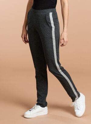 Grey Cotton/Cashmere/Cotton Pants - MAJESTIC FILATURES